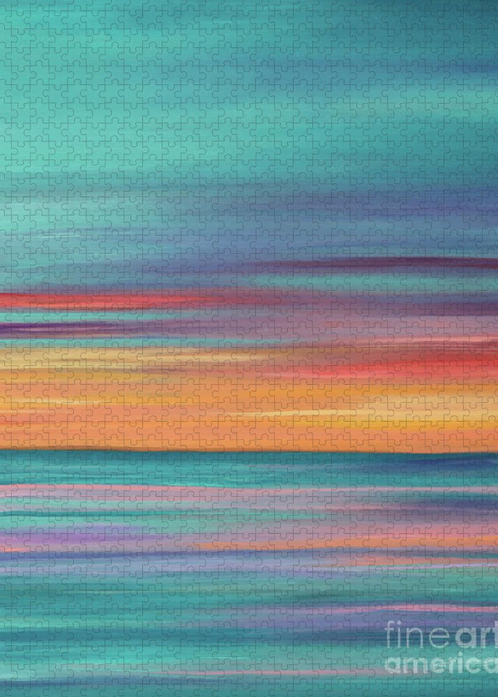 Abundance blue and orange ocean sunset - Puzzle