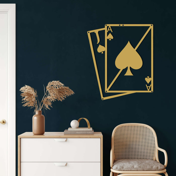 Ace of Spades Metal Wall Art - Decor available at Dekadron for $69.90