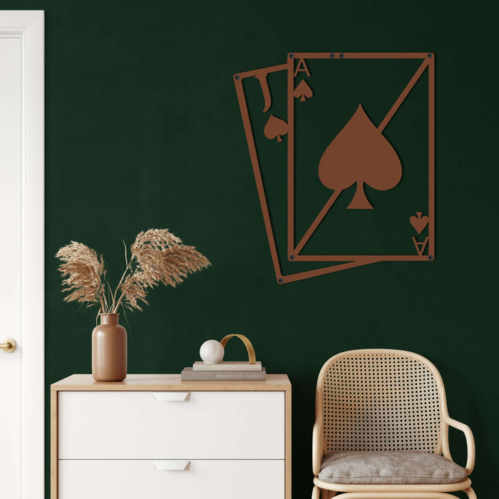 Ace of Spades Metal Wall Art - Decor available at Dekadron for $69.90