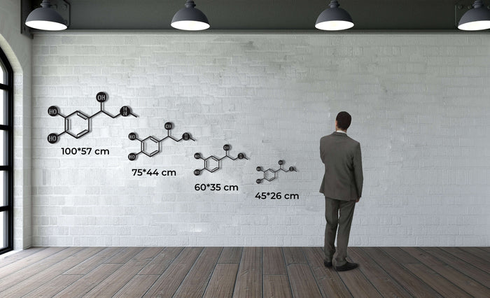 Adrenaline Molecule Metal Wall Art - Decor available at Dekadron for $64.90