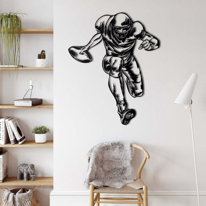 American Football Player Metal Wall Art - Decor available at Dekadron for $99.90