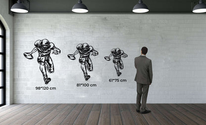 American Football Player Metal Wall Art - Decor available at Dekadron for $99.90
