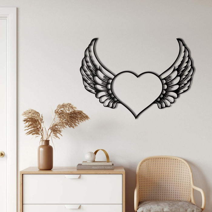 Angel Heart Metal Wall Art - Decor available at Dekadron for $64.90
