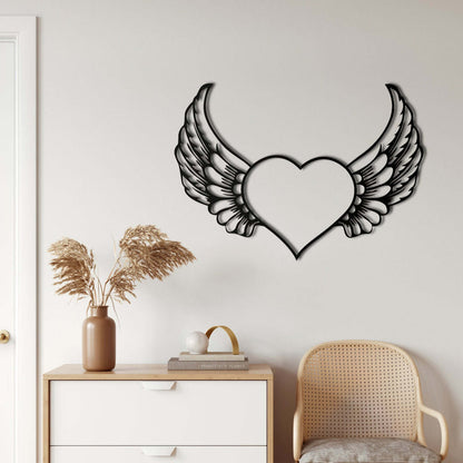 Angel Heart Metal Wall Art - Decor available at Dekadron for $64.90