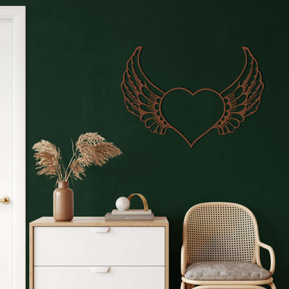 Angel Heart Metal Wall Art - Decor available at Dekadron for $69.90