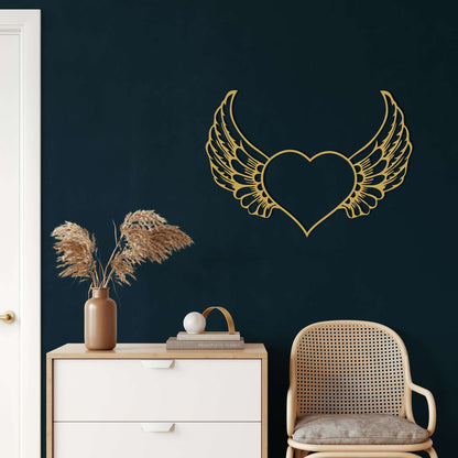 Angel Heart Metal Wall Art - Decor available at Dekadron for $69.90