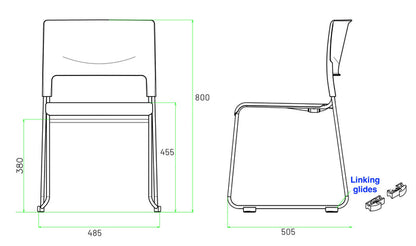 Apollo Sled Base Stacking Chair