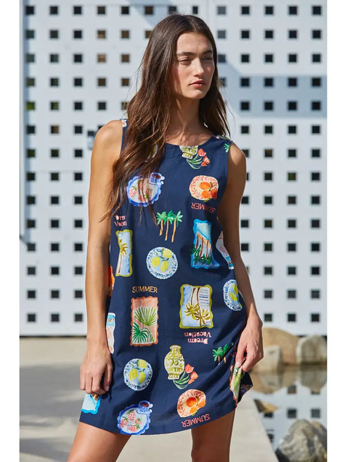 Jenny Sleeveless Summer Mini Dress