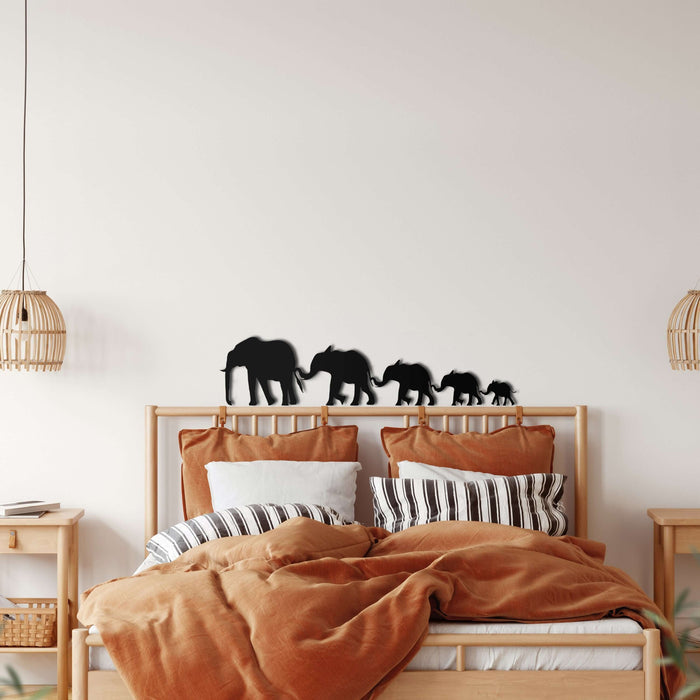 Big Elephant Family Metal Wall Art - Decor available at Dekadron for $59.90