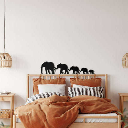 Big Elephant Family Metal Wall Art - Decor available at Dekadron for $59.90