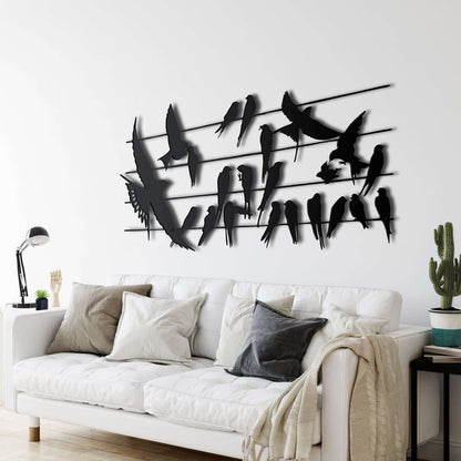Birds on Branch Metal Wall Art - Decor available at Dekadron for $89.90