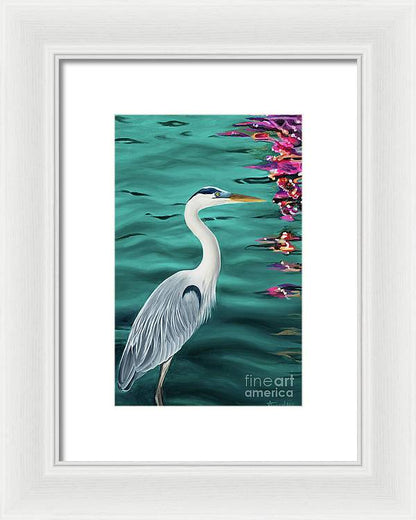 Blue Heron  - Framed Print