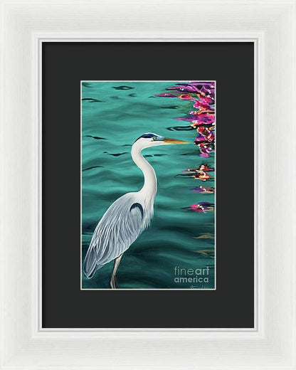 Blue Heron  - Framed Print