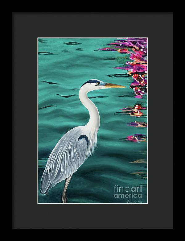 Blue Heron  - Framed Print