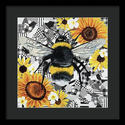 14" x 14" / Black / Black