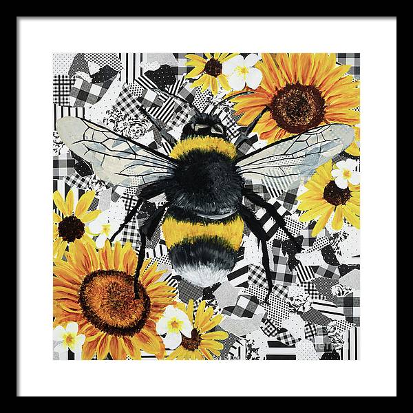 16" x 16" / Black / White