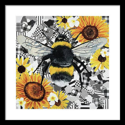 16" x 16" / Black / White