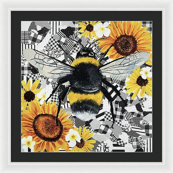 24" x 24" / White / Black