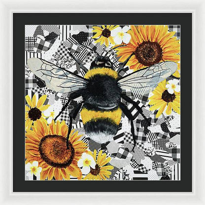 24" x 24" / White / Black
