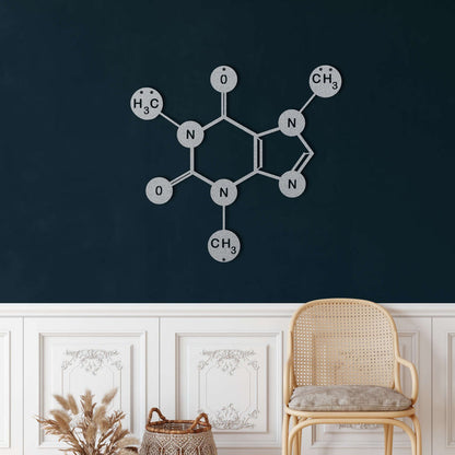 Caffeine Molecule Metal Wall Art - Decor available at Dekadron for $74.90