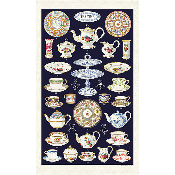 Cavallini Tea Towel Tea Time