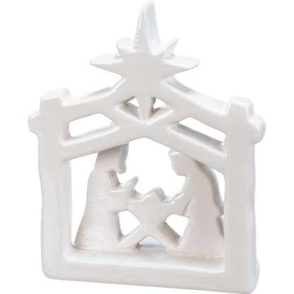 Ceramic Nativity Figurine for a White Christmas #100-C253
