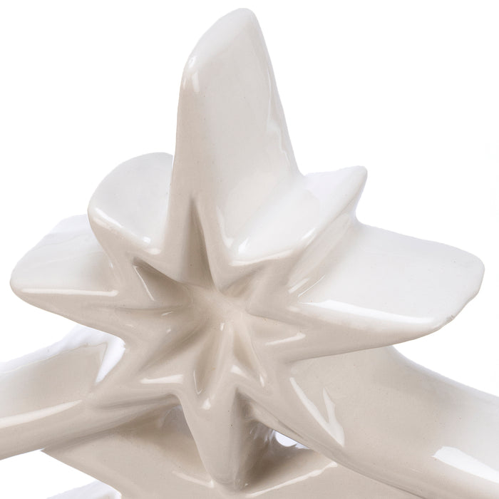 Ceramic Nativity Figurine for a White Christmas #100-C253