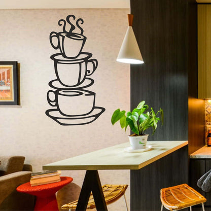 Coffee Cups Metal Wall Art - Decor available at Dekadron for $84.90