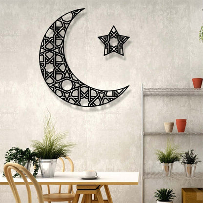 Crescant And Star Metal Wall Art - Decor available at Dekadron for $79.90