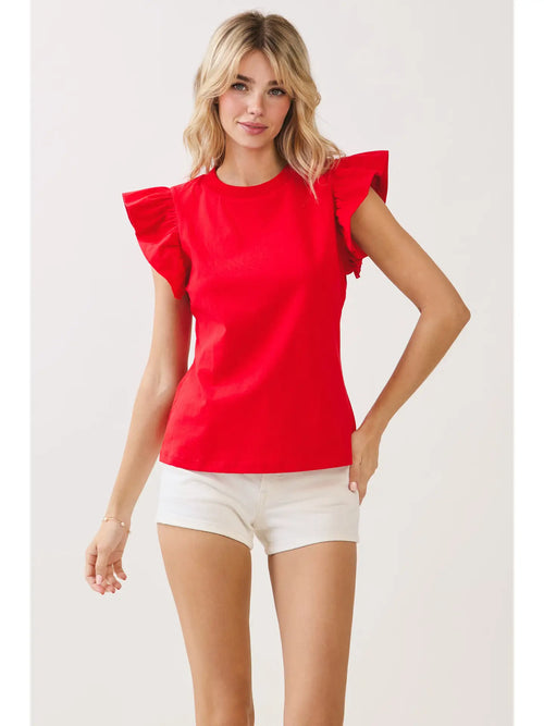 Elliana Flutter Sleeves Top