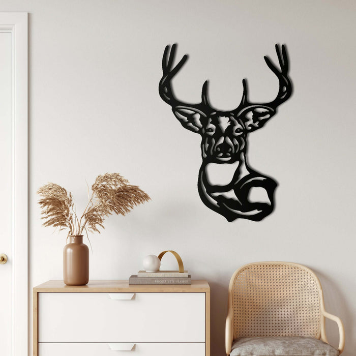 Deer Head Metal Wall Art - Decor available at Dekadron for $64.90