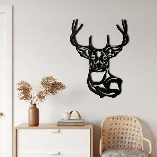 Deer Head Metal Wall Art - Decor available at Dekadron for $64.90