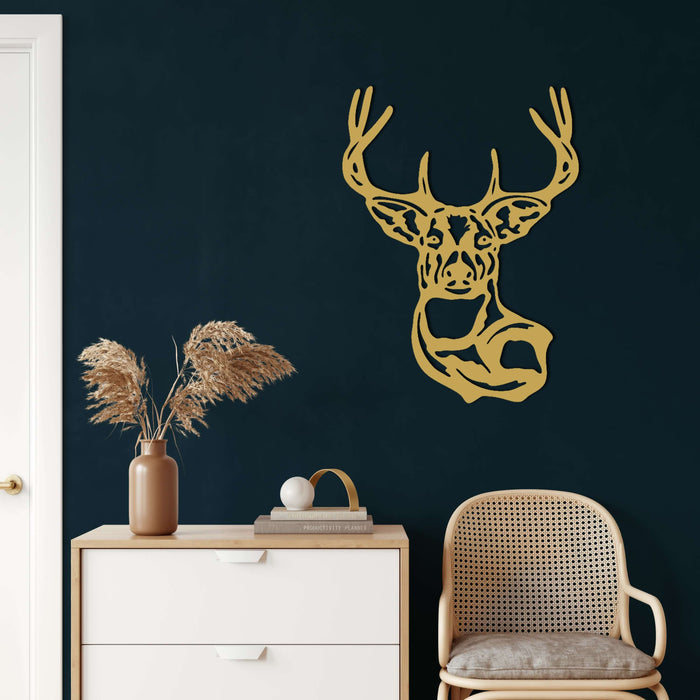 Deer Head Metal Wall Art - Decor available at Dekadron for $69.90