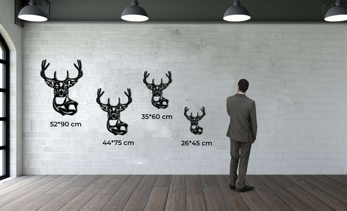 Deer Head Metal Wall Art - Decor available at Dekadron for $64.90