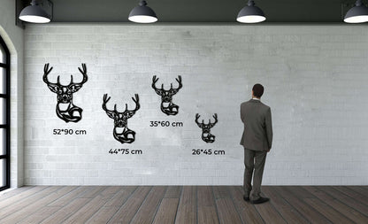 Deer Head Metal Wall Art - Decor available at Dekadron for $64.90