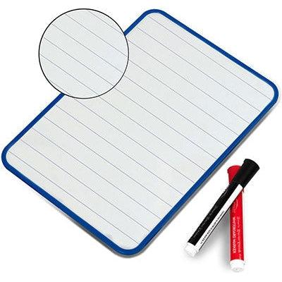 Double-sided A4 Magnetic Whiteboard Lined One Side