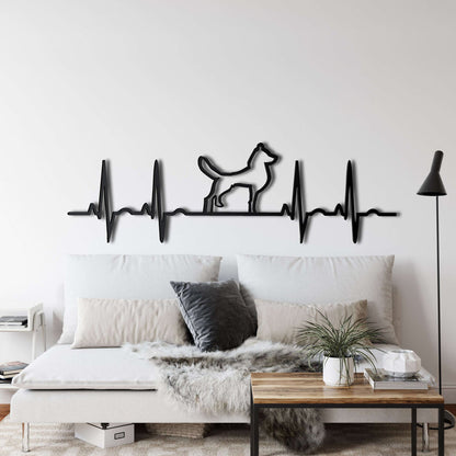 Ekg Dog Metal Wall Art - Decor available at Dekadron for $69.90