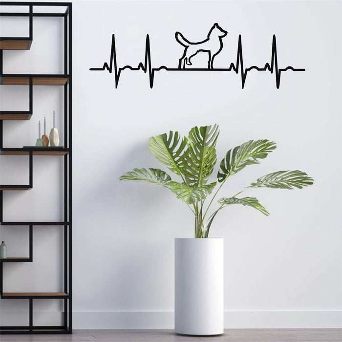 Ekg Dog Metal Wall Art - Decor available at Dekadron for $59.90