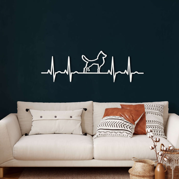 Ekg Dog Metal Wall Art - Decor available at Dekadron for $64.90