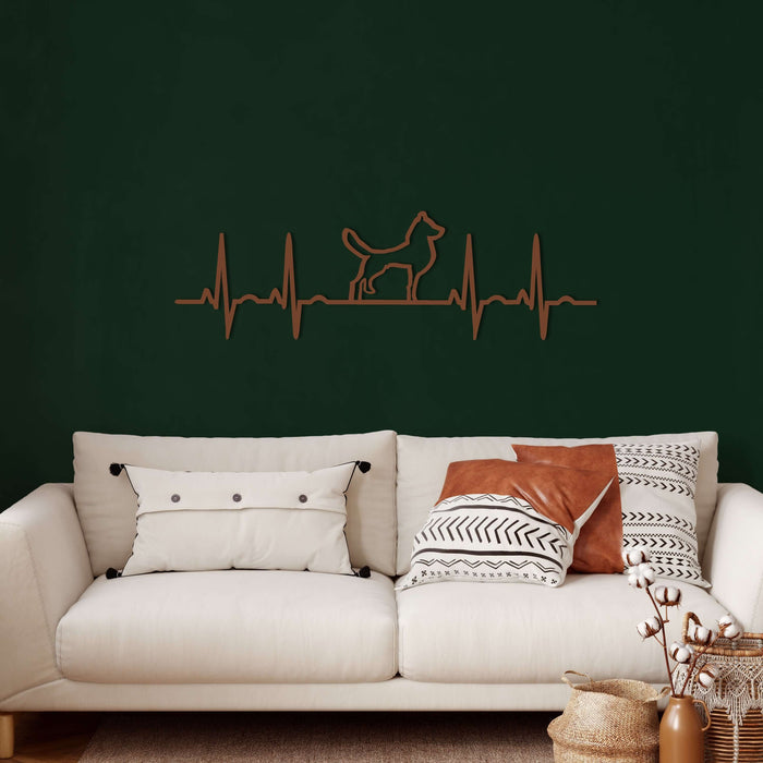 Ekg Dog Metal Wall Art - Decor available at Dekadron for $64.90