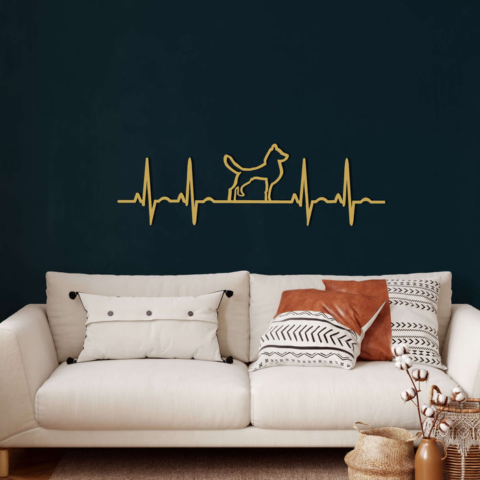 Ekg Dog Metal Wall Art - Decor available at Dekadron for $64.90