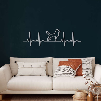 Ekg Dog Metal Wall Art - Decor available at Dekadron for $64.90