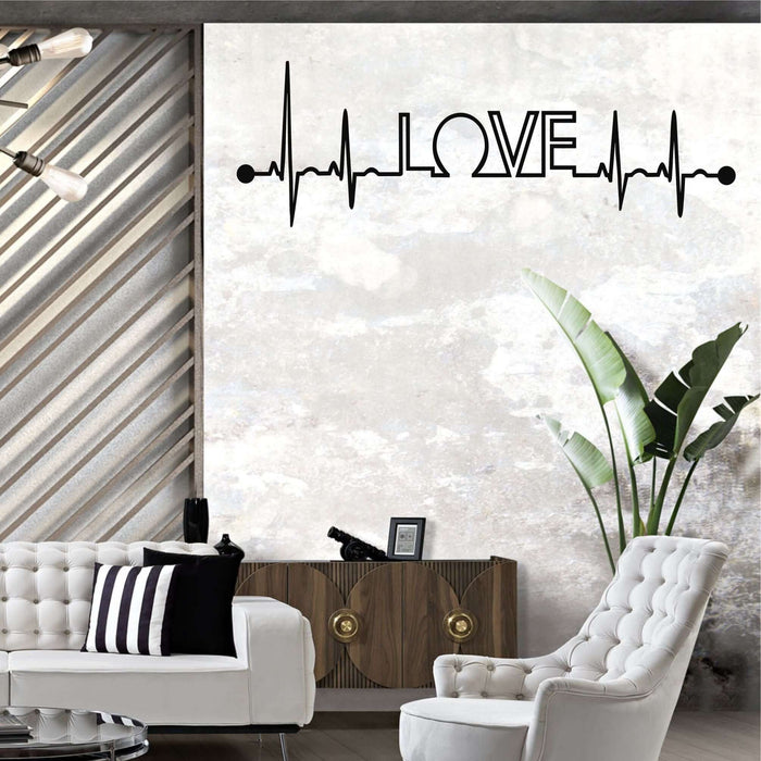 Ekg Love Metal Wall Art - Decor available at Dekadron for $79.90