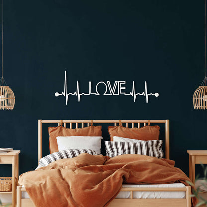 Ekg Love Metal Wall Art - Decor available at Dekadron for $74.90