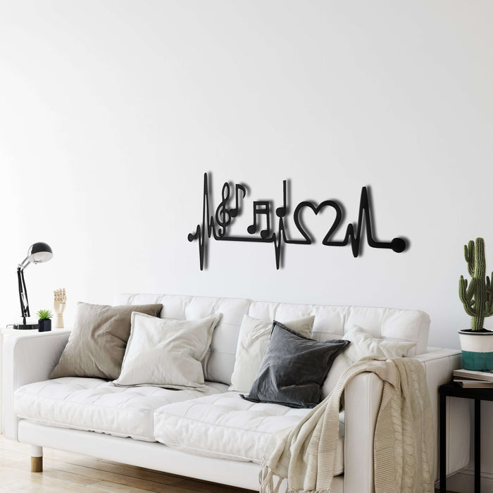 Ekg Music Metal Wall Art - Decor available at Dekadron for $79.90