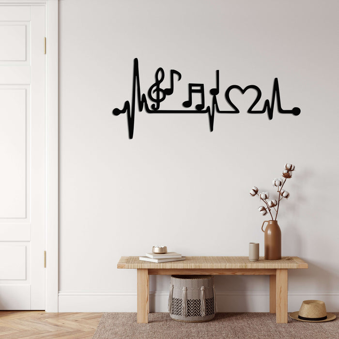 Ekg Music Metal Wall Art - Decor available at Dekadron for $59.90