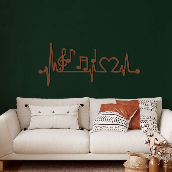 Ekg Music Metal Wall Art - Decor available at Dekadron for $64.90