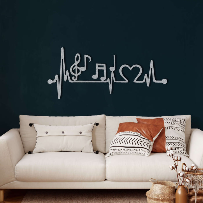 Ekg Music Metal Wall Art - Decor available at Dekadron for $64.90