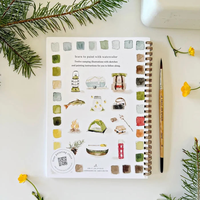 Emily Lex Studios Watercolor Workbook Camping