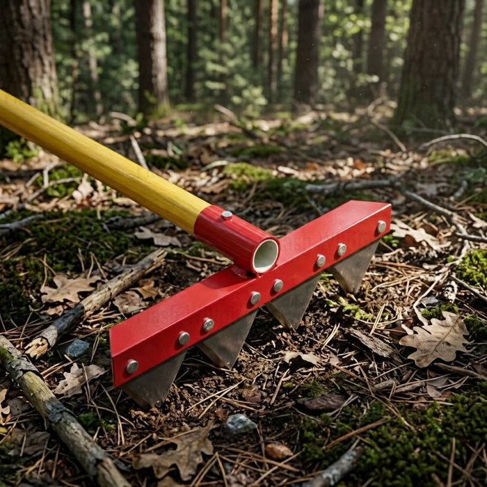 Fire Rake with 60" Fibreglass Handle